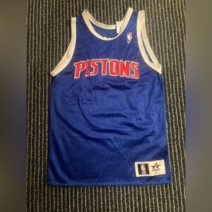 NWT Detroit Pistons Blue Practice Jersey Youth Medium Alleson Athletics NBA